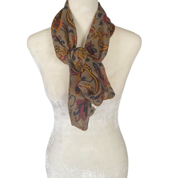 Multicolored patterned double layer women's scarf wrap shawl accessories - Picture 2 of 5